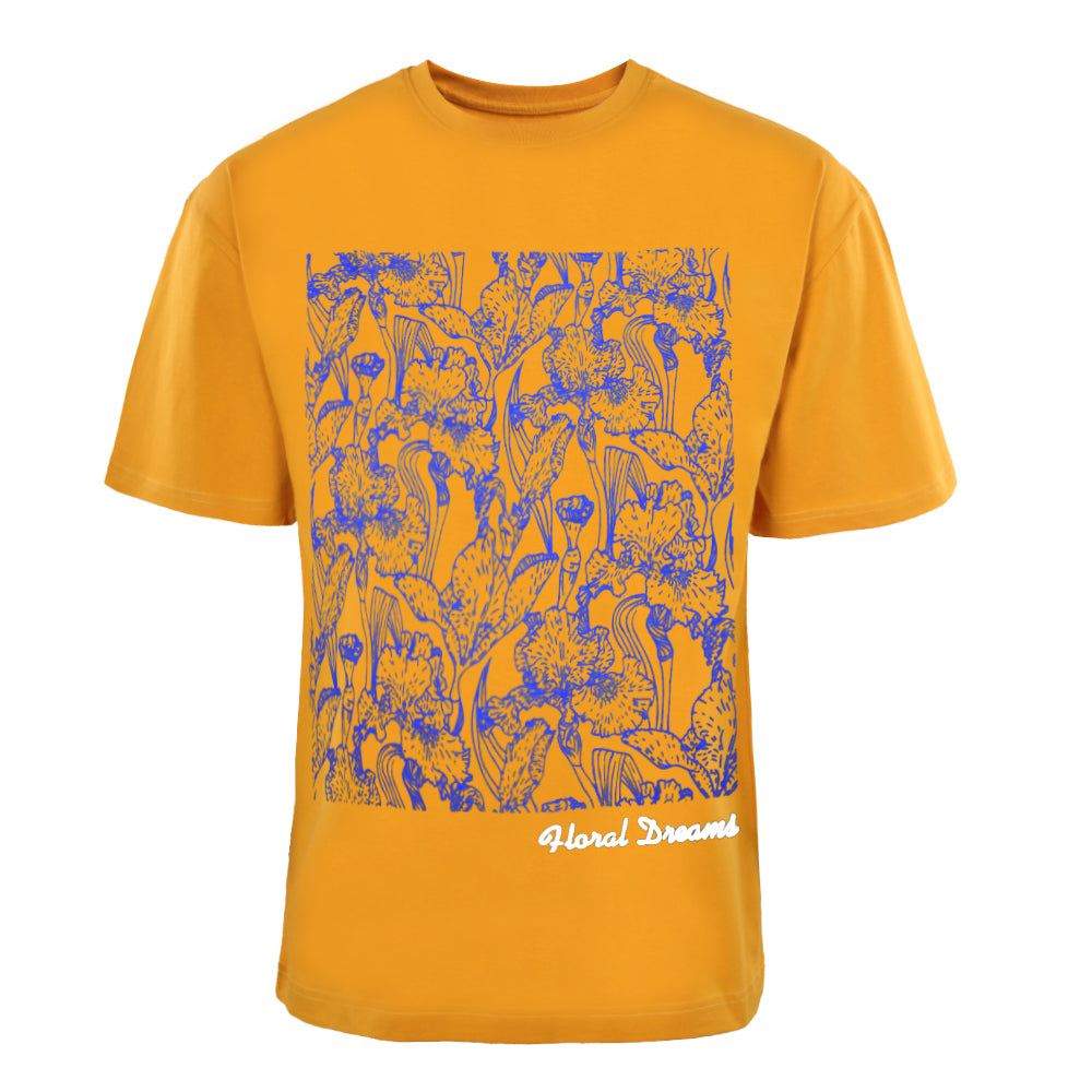 ACTIV GRAPHIC R.NECK -OVRSIZE T-SHIRT - CAMEL