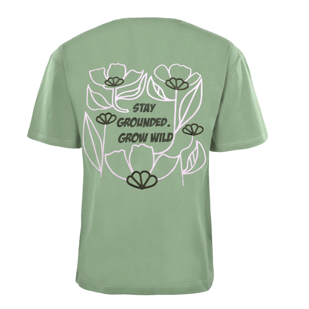 ACTIV EMB R.NECK T-SHIRT OVERSIZE - MINT