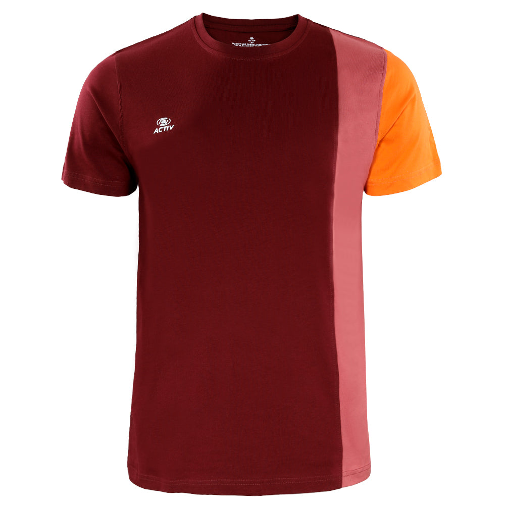 ACTIV CROW R.NECK T-SHIRT - BURGUNDY