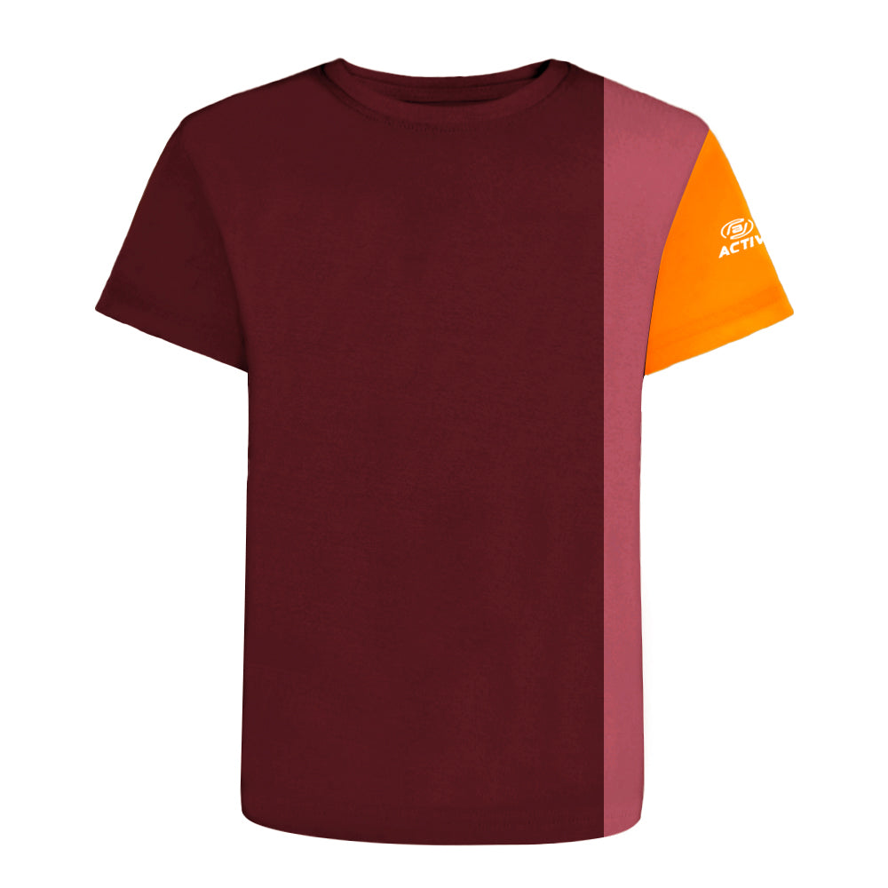 ACTIV CROW R.NECK T-SHIRT - BURGUNDY