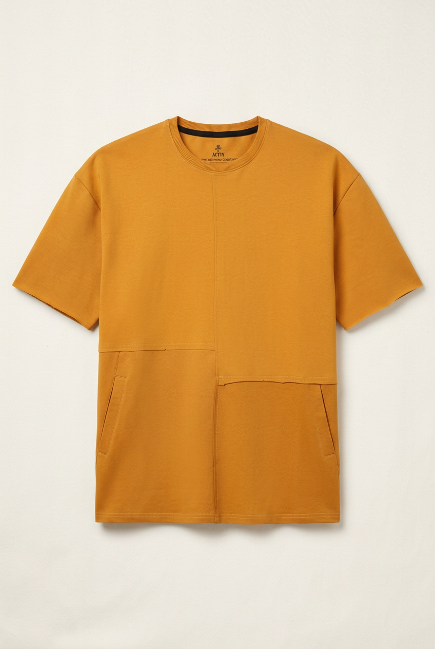 ACTIV CROW R.NECK T-SHIRT - CAMEL