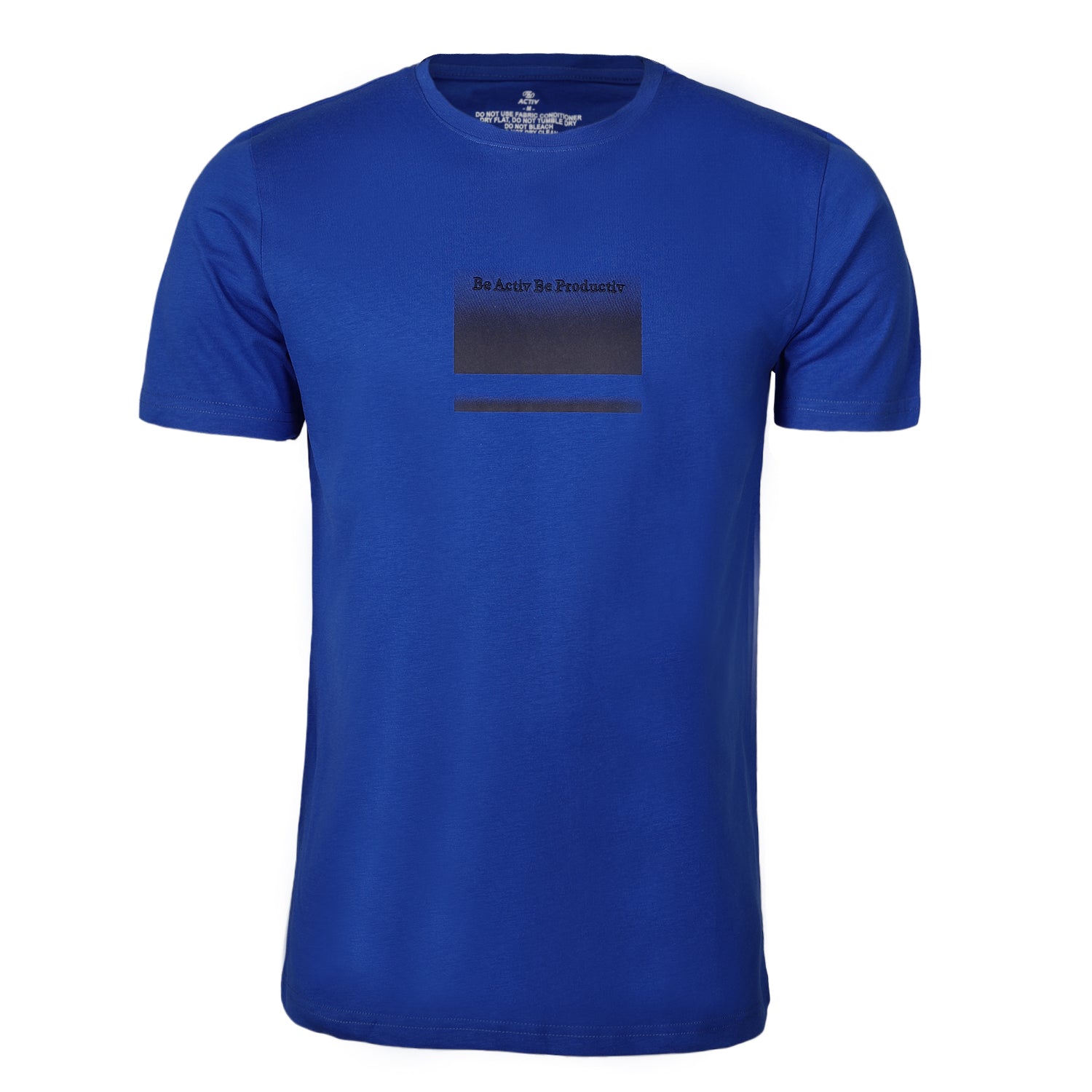 ACTIV EMB R.NECK T-SHIRT - BLUE