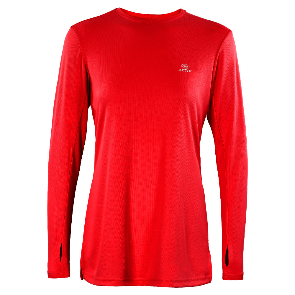ACTIV BASIC L.S T-SHIRT - RED