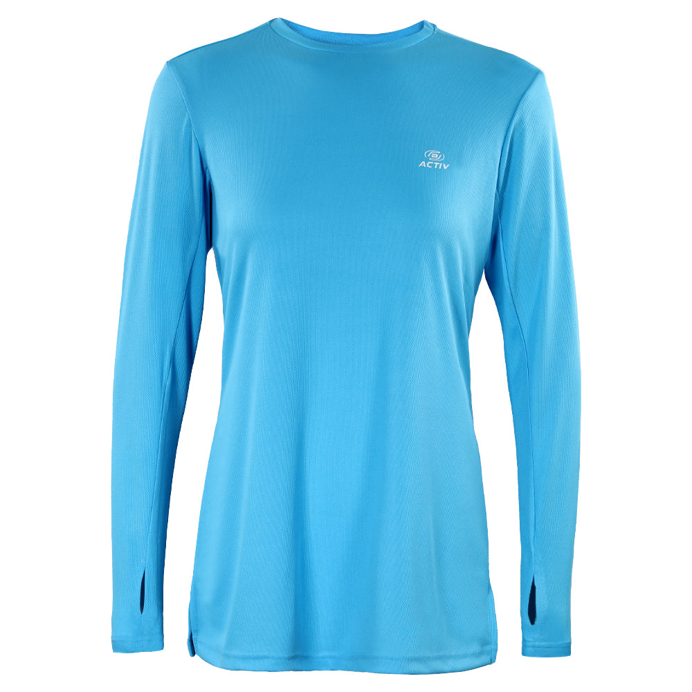 ACTIV BASIC L.S T-SHIRT - TURQUOIS