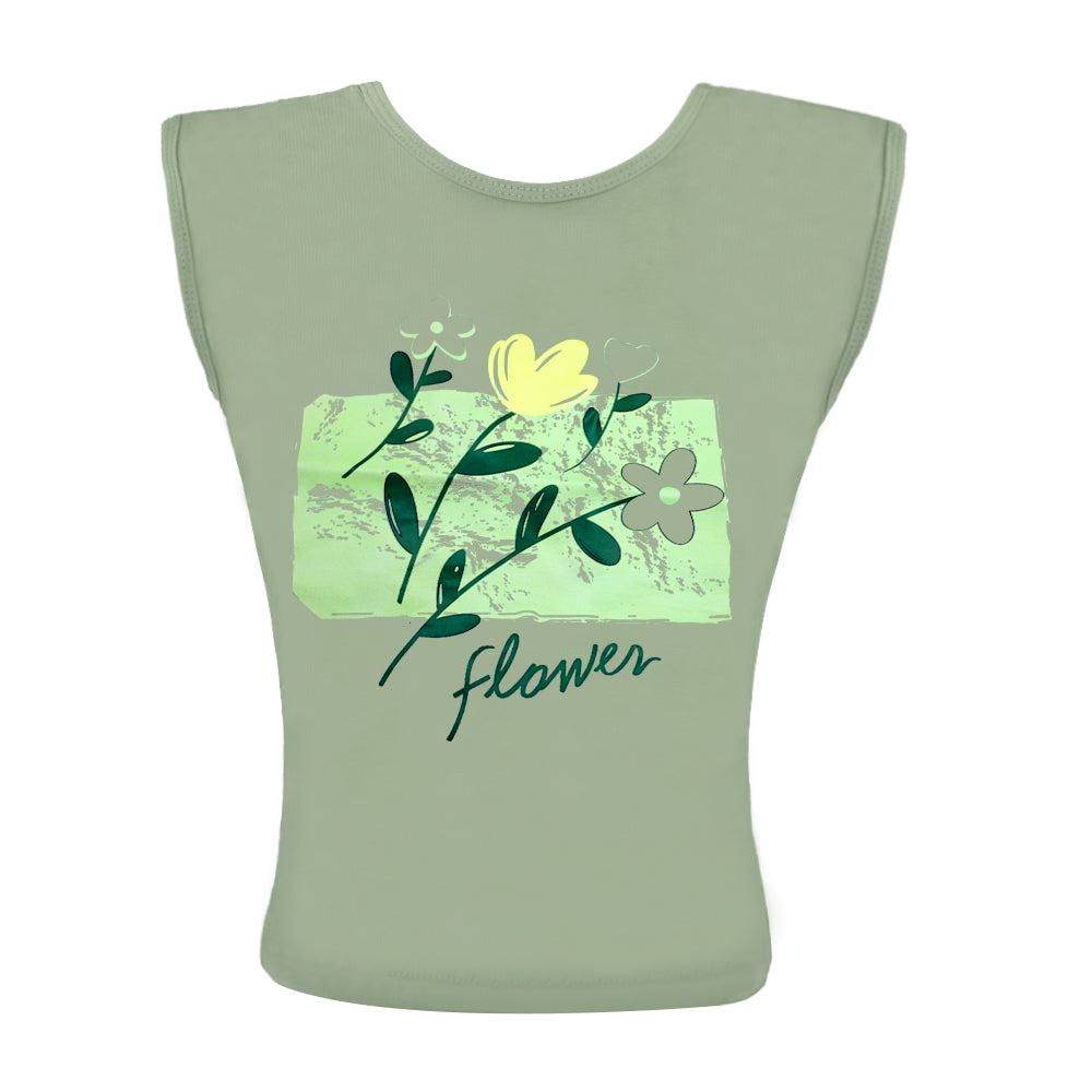 ACTIV CROP-TOP R.NECK T-SHIRT - MINT