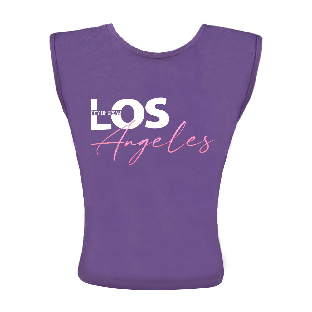 ACTIV CROP-TOP R.NECK T-SHIRT - PURPLE