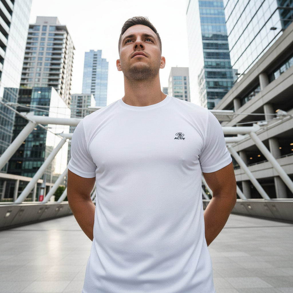ACTIV BASIC R.NECK T-SHIRT - WHITE