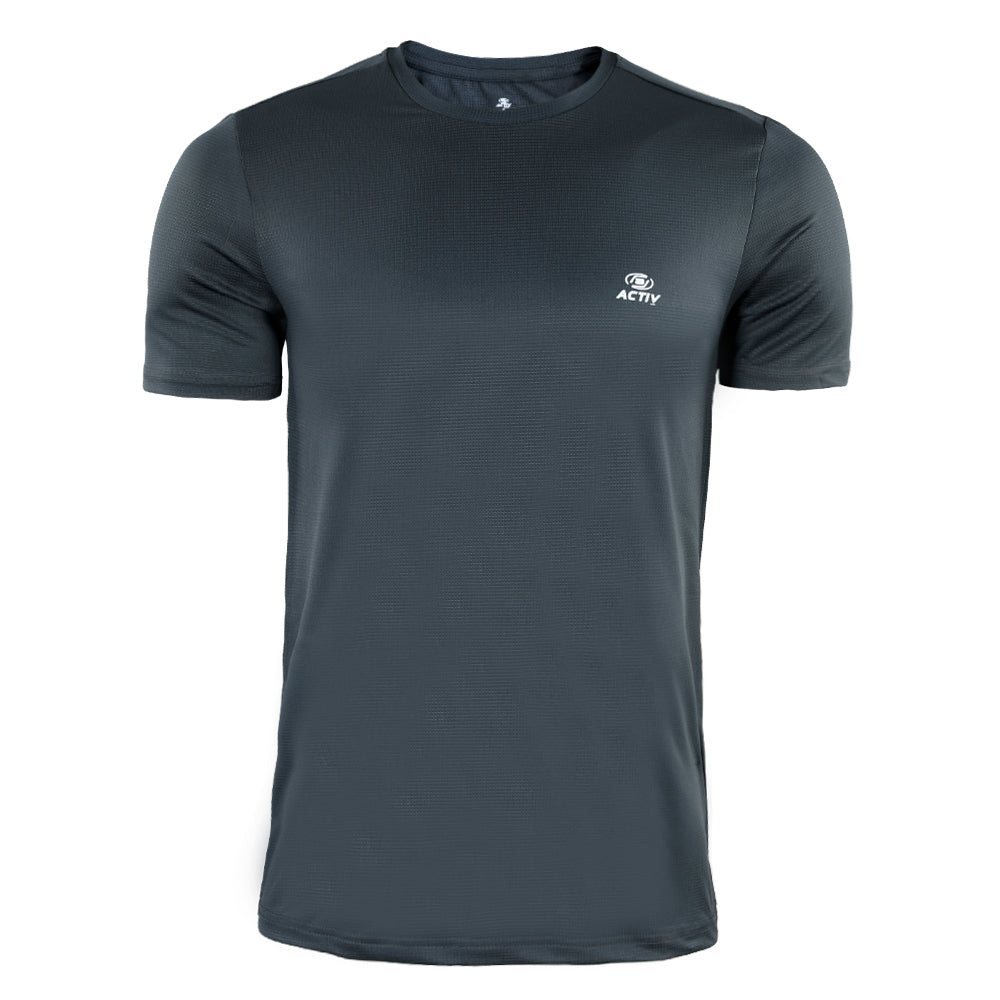 ACTIV BASIC R.NECK T-SHIRT - D.GREY