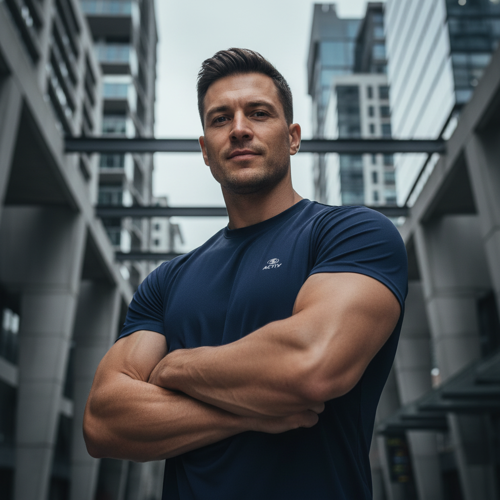 ACTIV BASIC H.S T-SHIRT - NAVY - Activ Abou Alaa