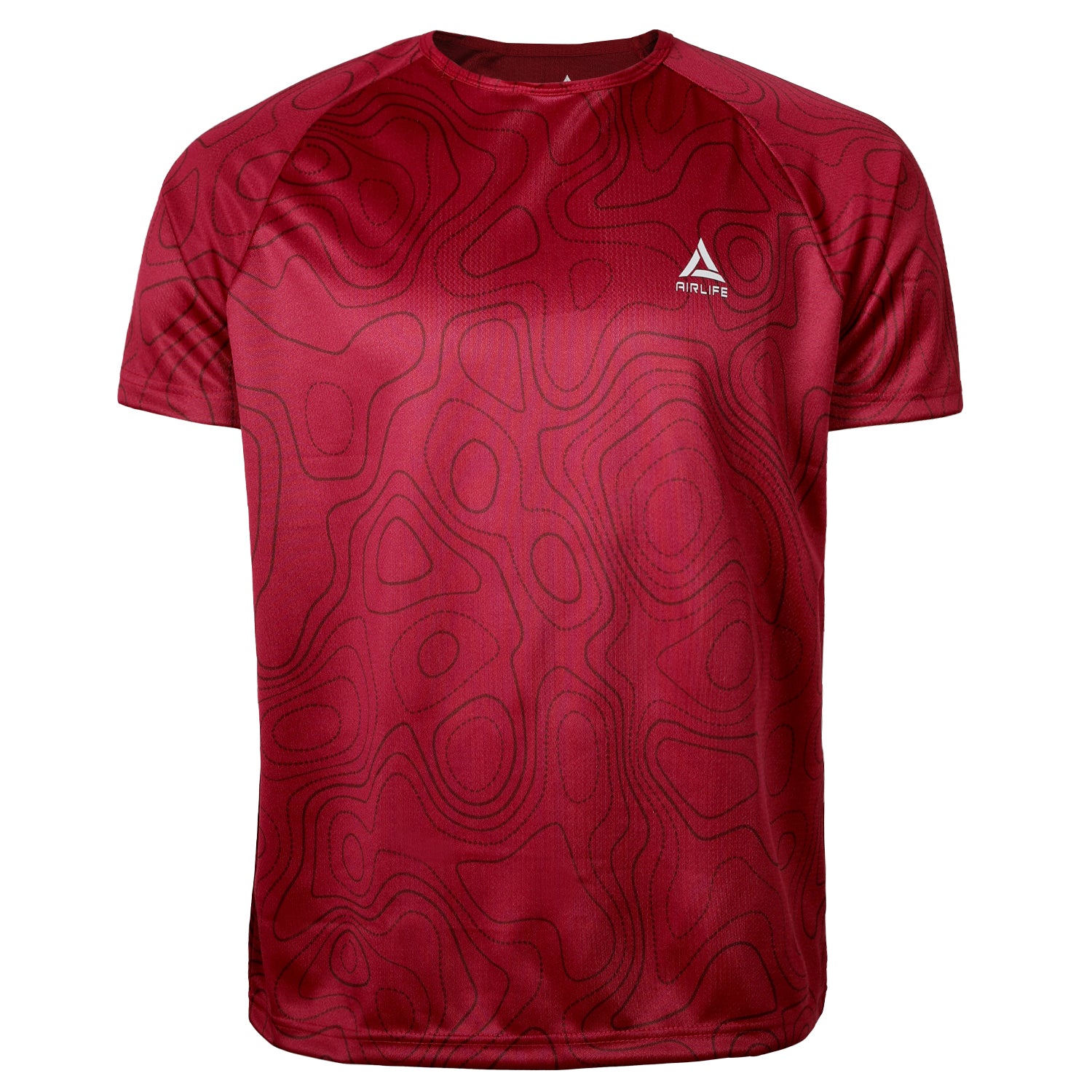 AIRLIFE F.COVER R.NECK T-SHIRT - BURGUNDY