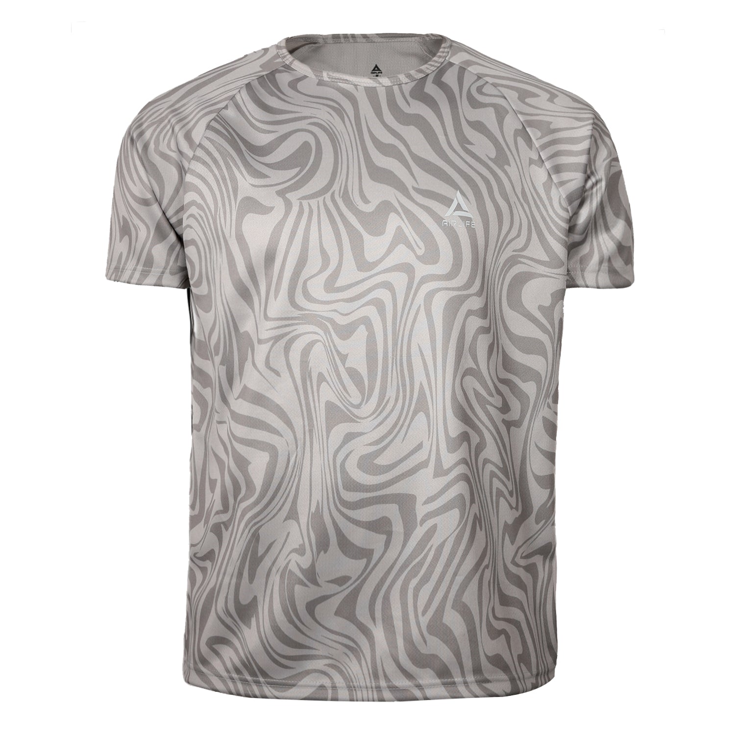 AIRLIFE F.COVER R.NECK T-SHIRT - GREY