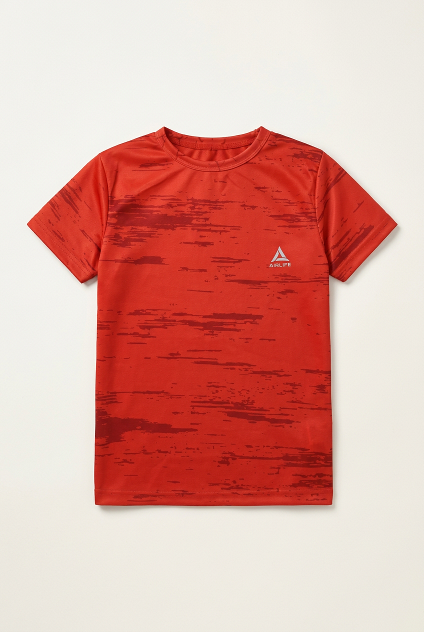 AIRLIFE F.COVER R.NECK T-SHIRT - ORANGE