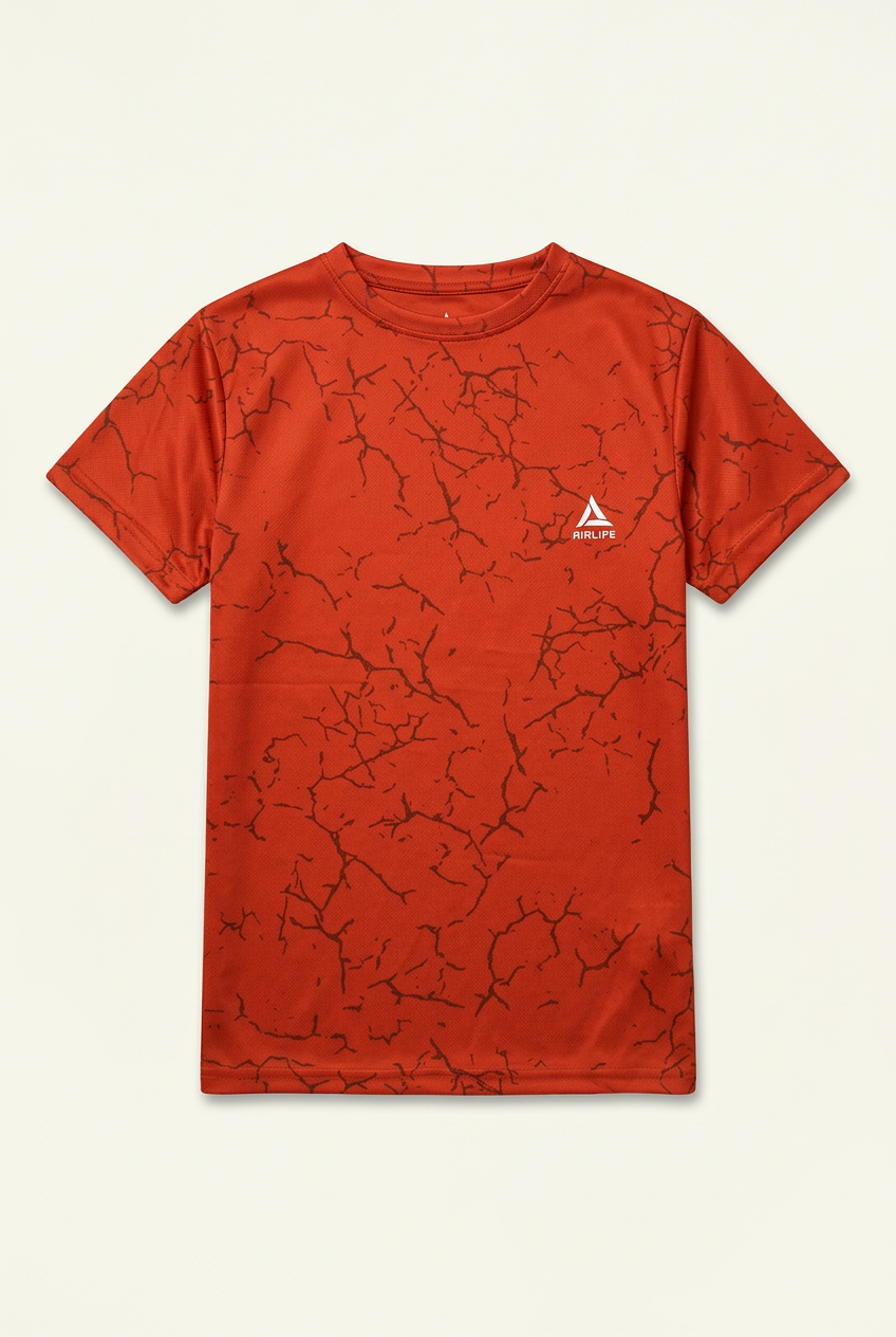 AIRLIFE F.COVER R.NECK T-SHIRT - ORANGE