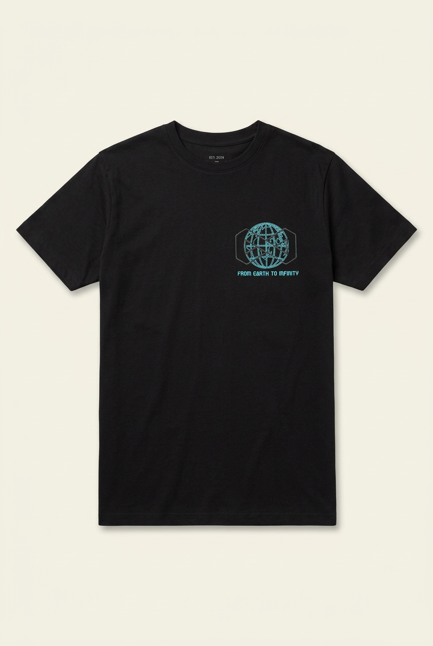 ACTIV GRAPHIC R.NECK T-SHIRT - BLACK