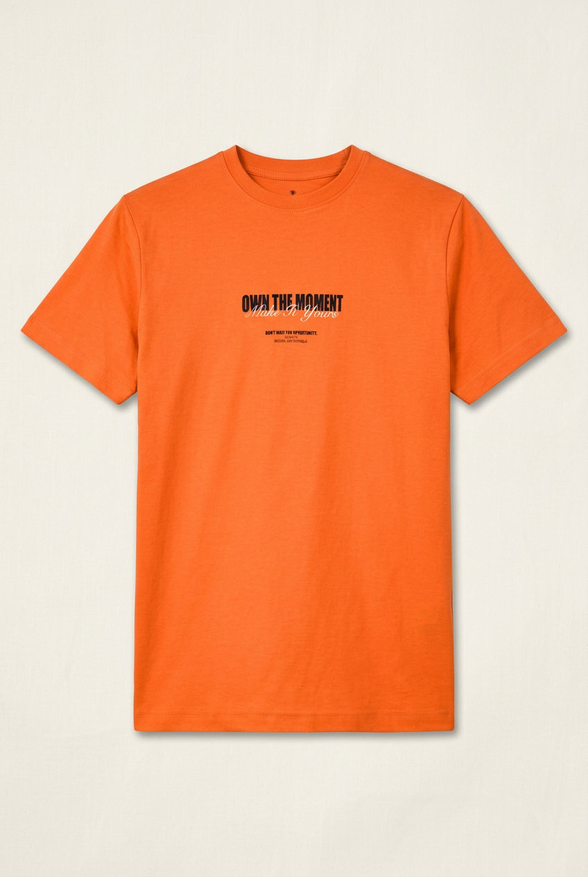 ACTIV GRAPHIC R.NECK T-SHIRT - ORANGE