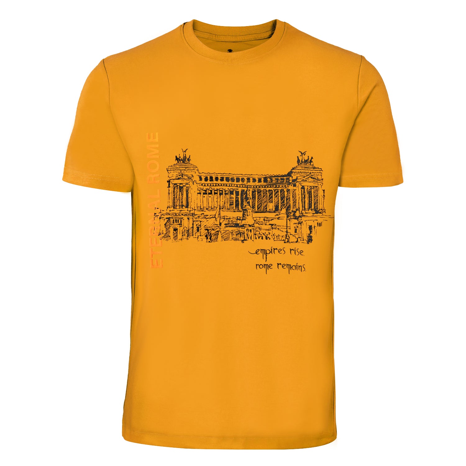 ACTIV GRAPHIC R.NECK T-SHIRT - CAMEL