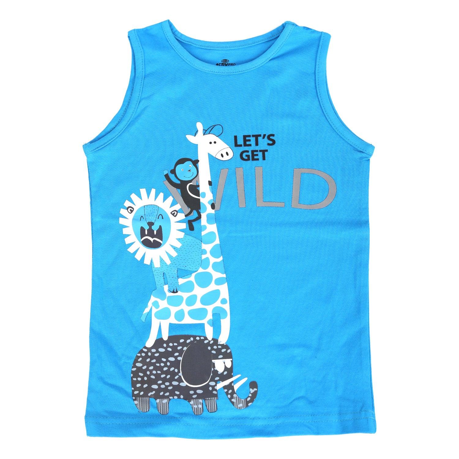 ACTIV BOYS SET TANK TOP&SHORT - TURQUOIS - Activ Abou Alaa