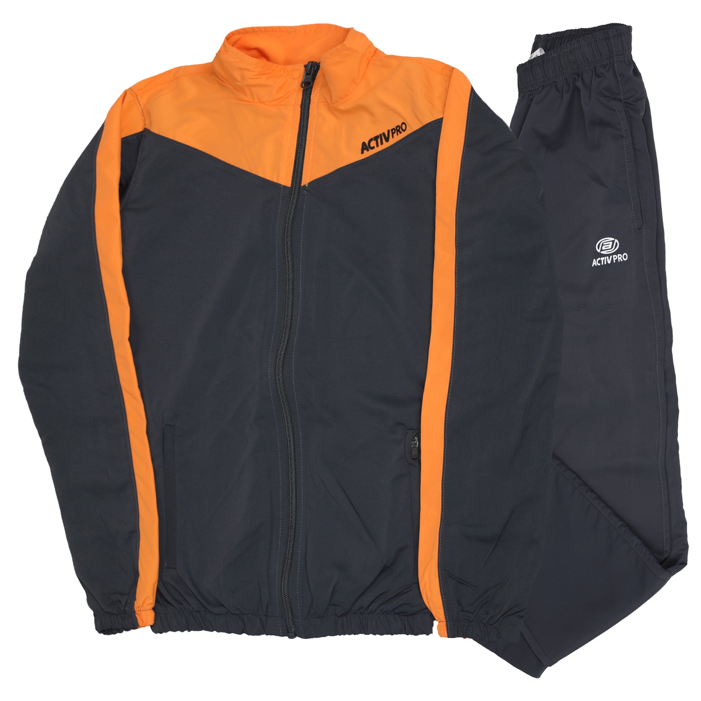 ACTIV BOYS SPORTS TRACKSUIT - D.GREY & ORANGE