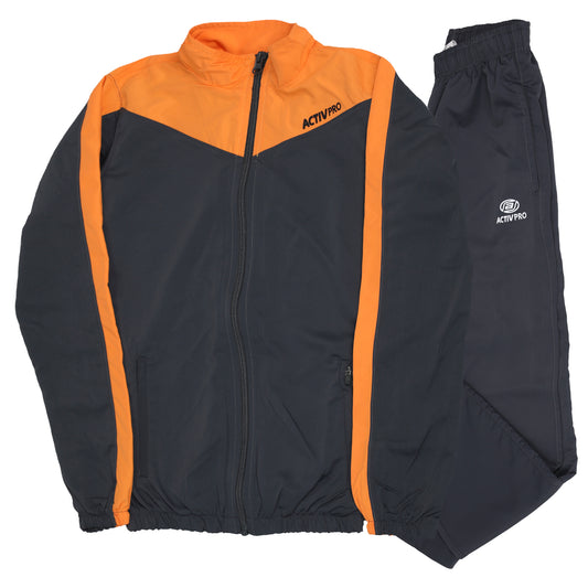 ACTIV BOYS SPORTS TRACKSUIT - D.GREY & ORANGE