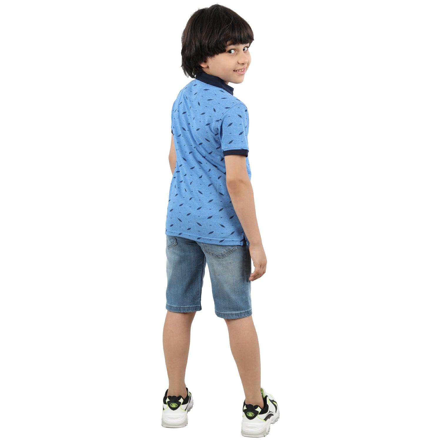 ACTIV KIDS PRINTED POLO SHIRT - BLUE - Activ Abou Alaa