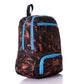 Activ Black & Orange Shades Patterned With Zipper Backpack (6545020420296)