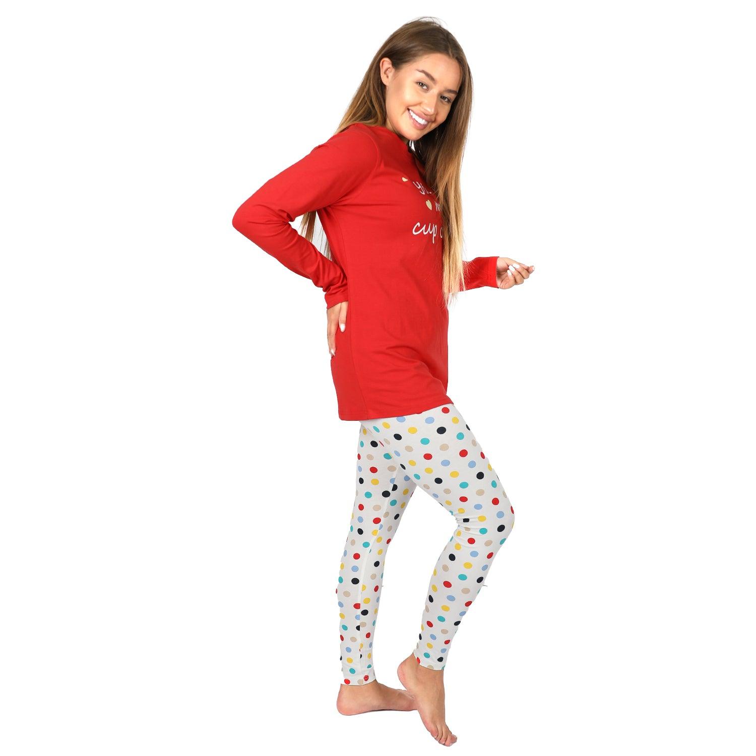 ACTIV WOMEN'S PRINTED PAJAMA - RED - Activ Abou Alaa